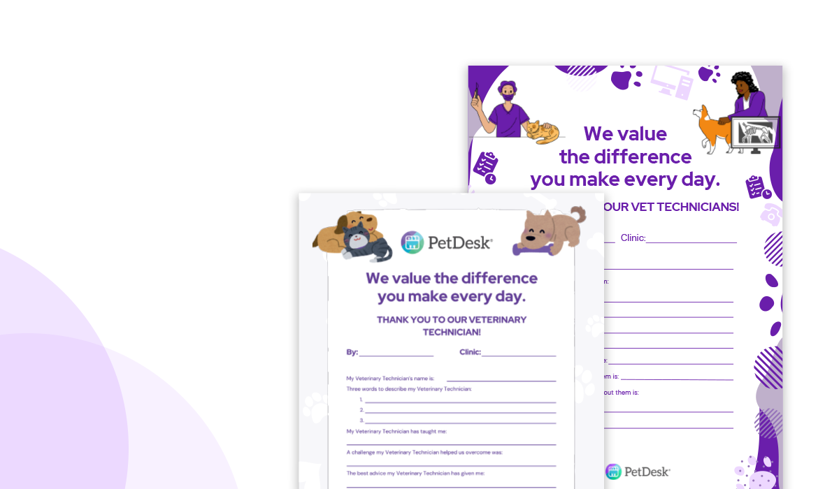 PetDesk_Vet Tech_Appreciation Cards_2025_LP Feature Image Veterinary Technician Appreciation Cards