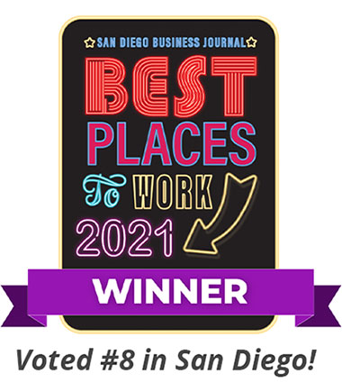 San Diego Business Journal - Best Places to Work 2021 badge