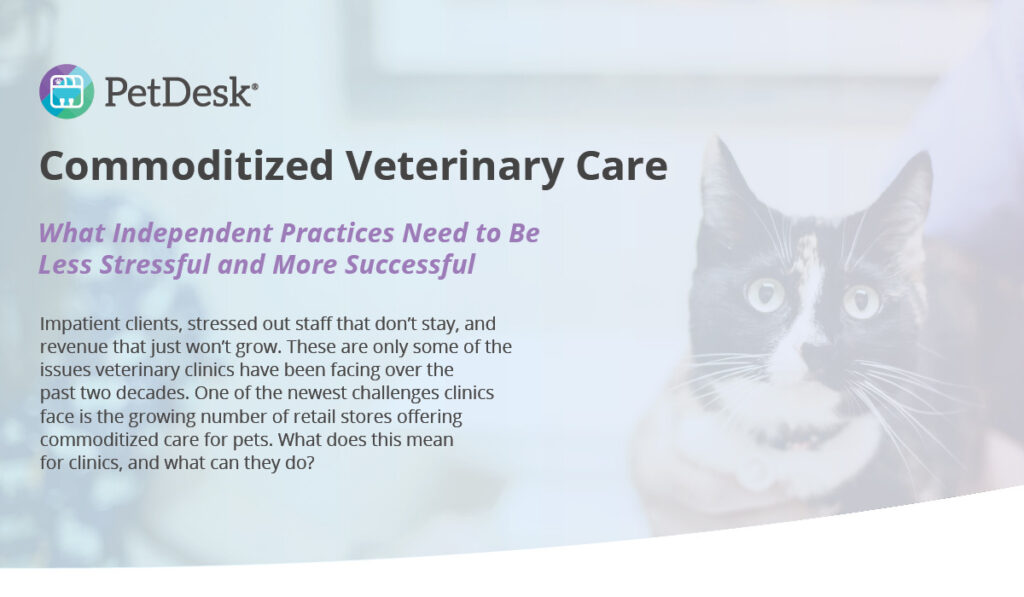 PetDesk's Commoditized Veterinary Care infographic
