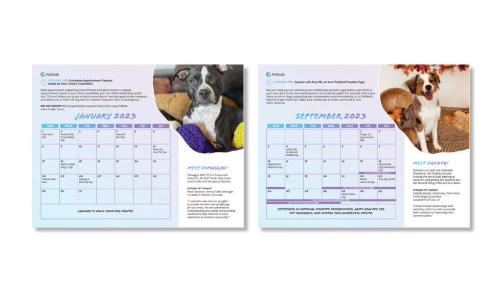 Pet Holiday Calendar PetDesk