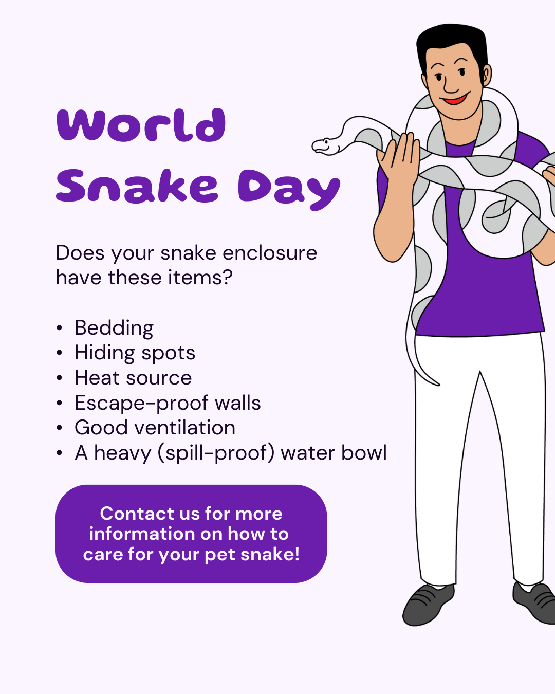World Snake Day social graphic
