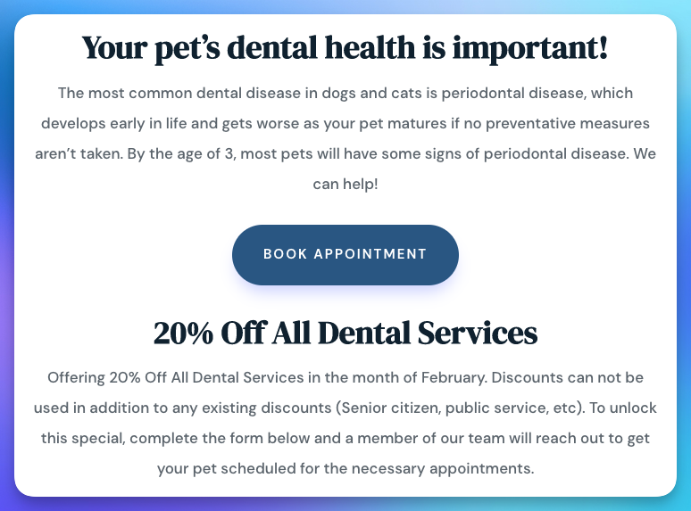 Dental Health Funnel Screenshot