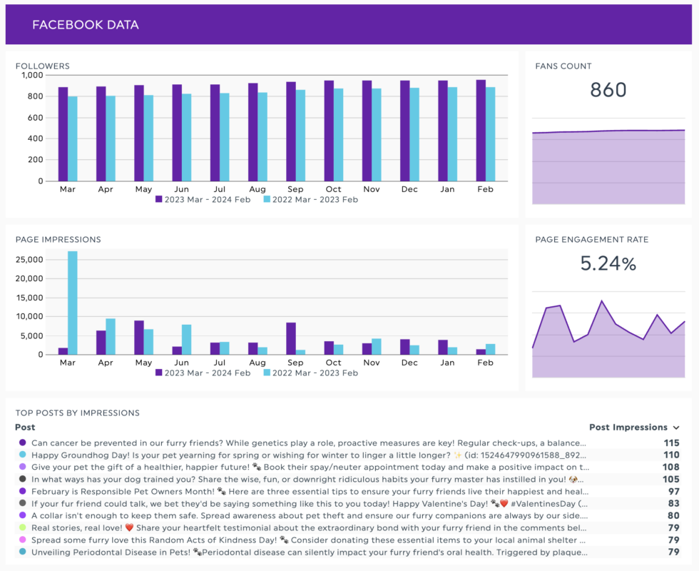 Facebook Analytics Dashboard