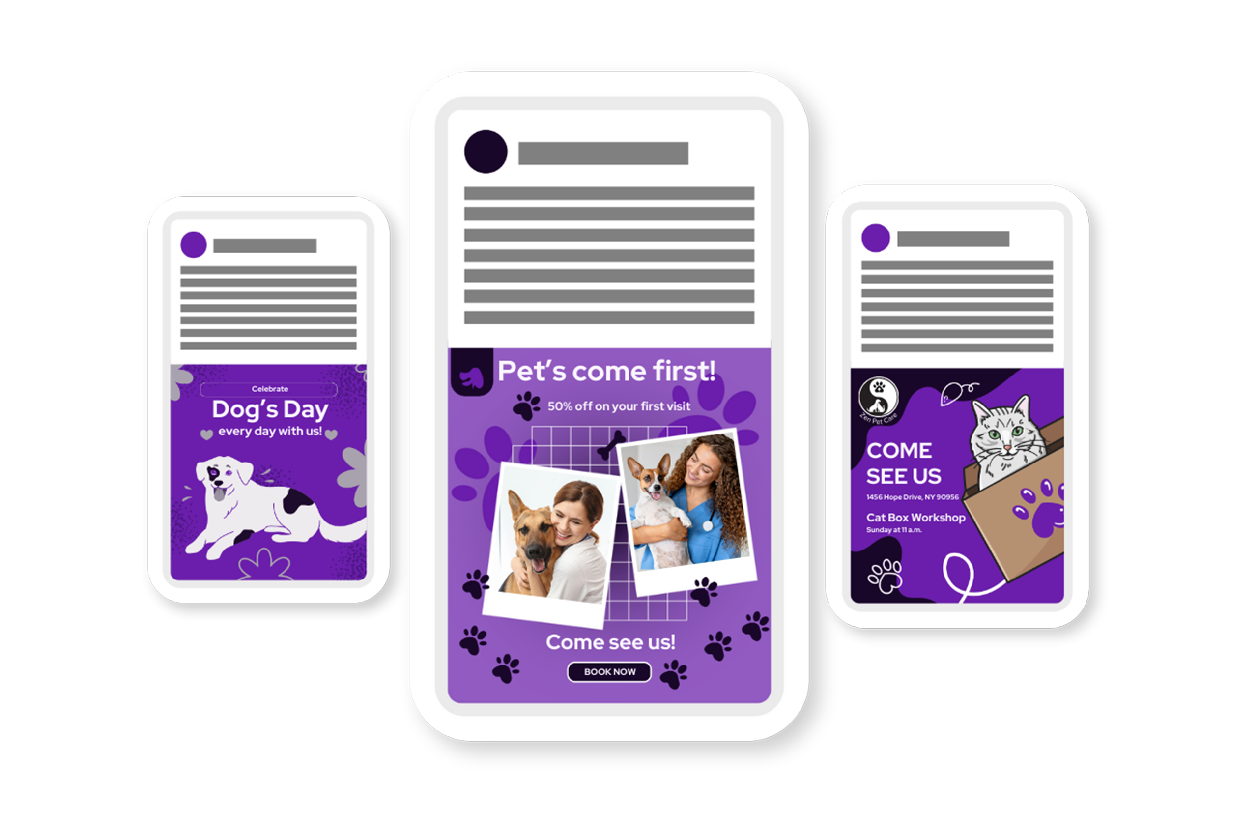 Mockup of Graphic Design for Veterinary Practices