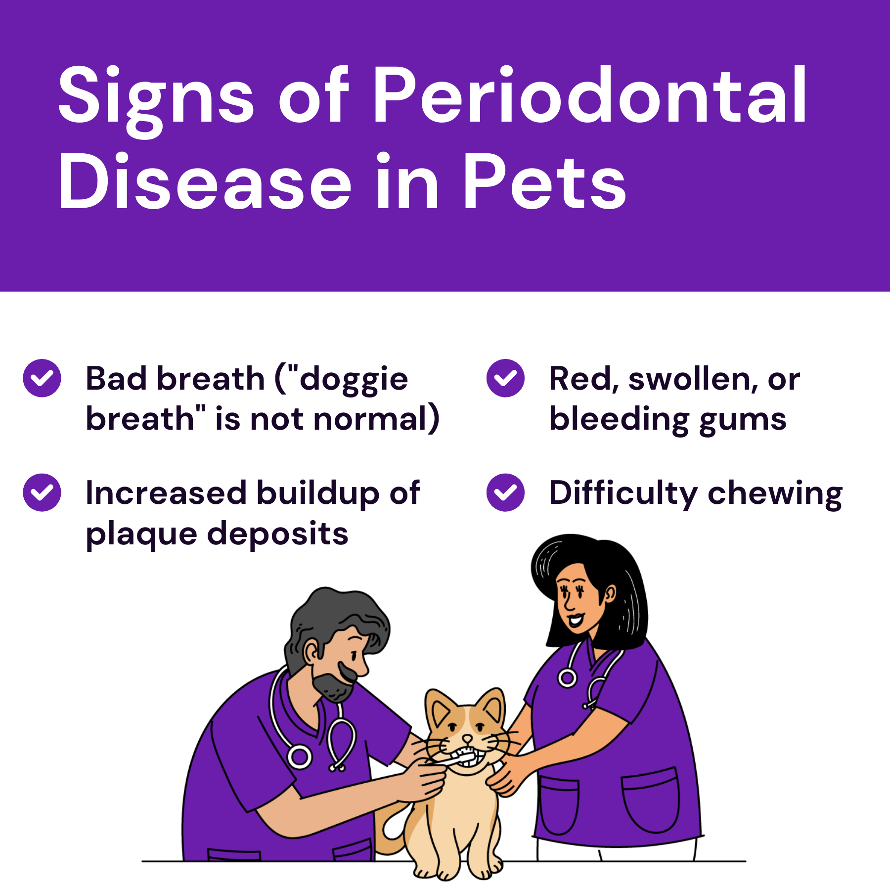 Signs of Periodontal Disease in Pets Social Graphic