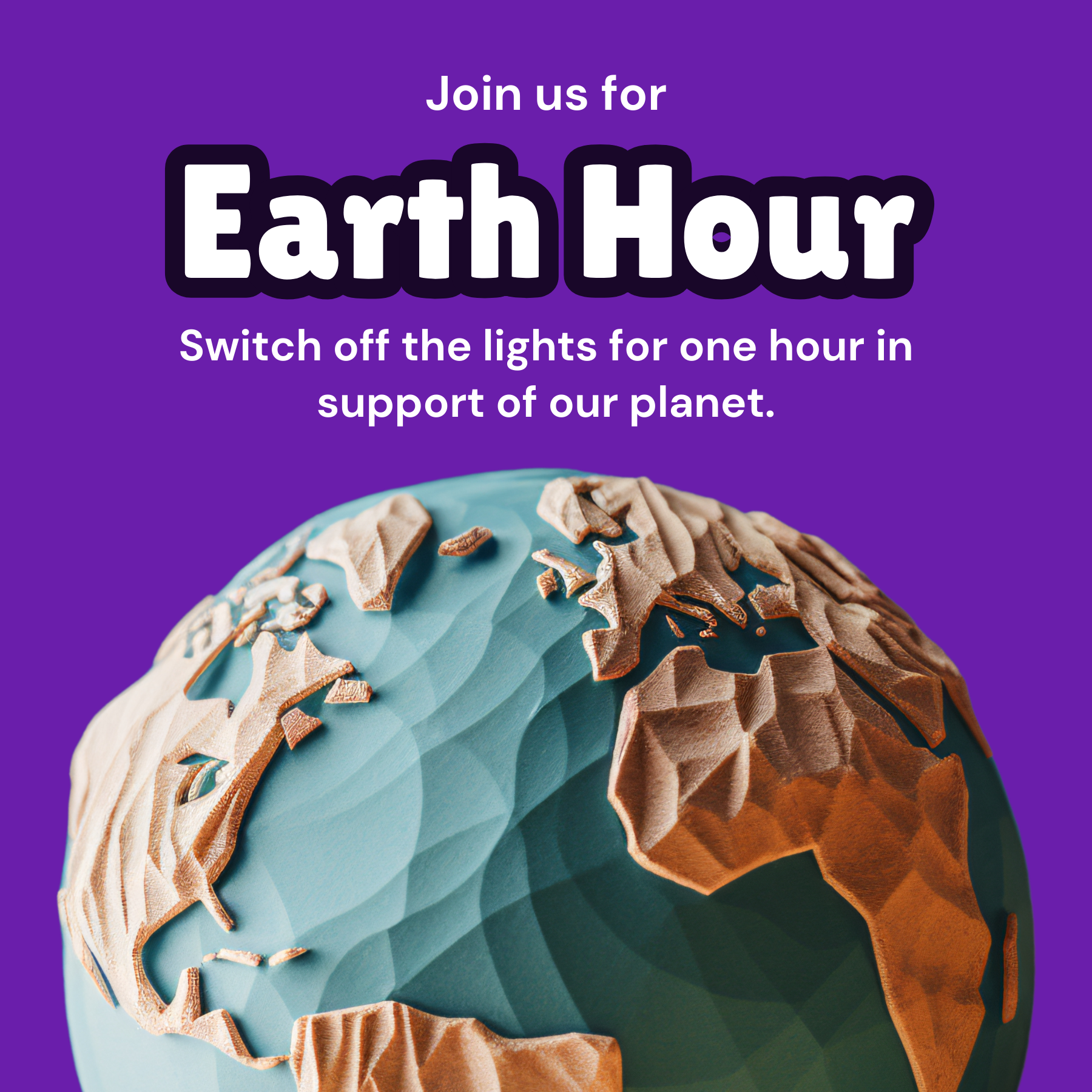 Earth Hour social graphic