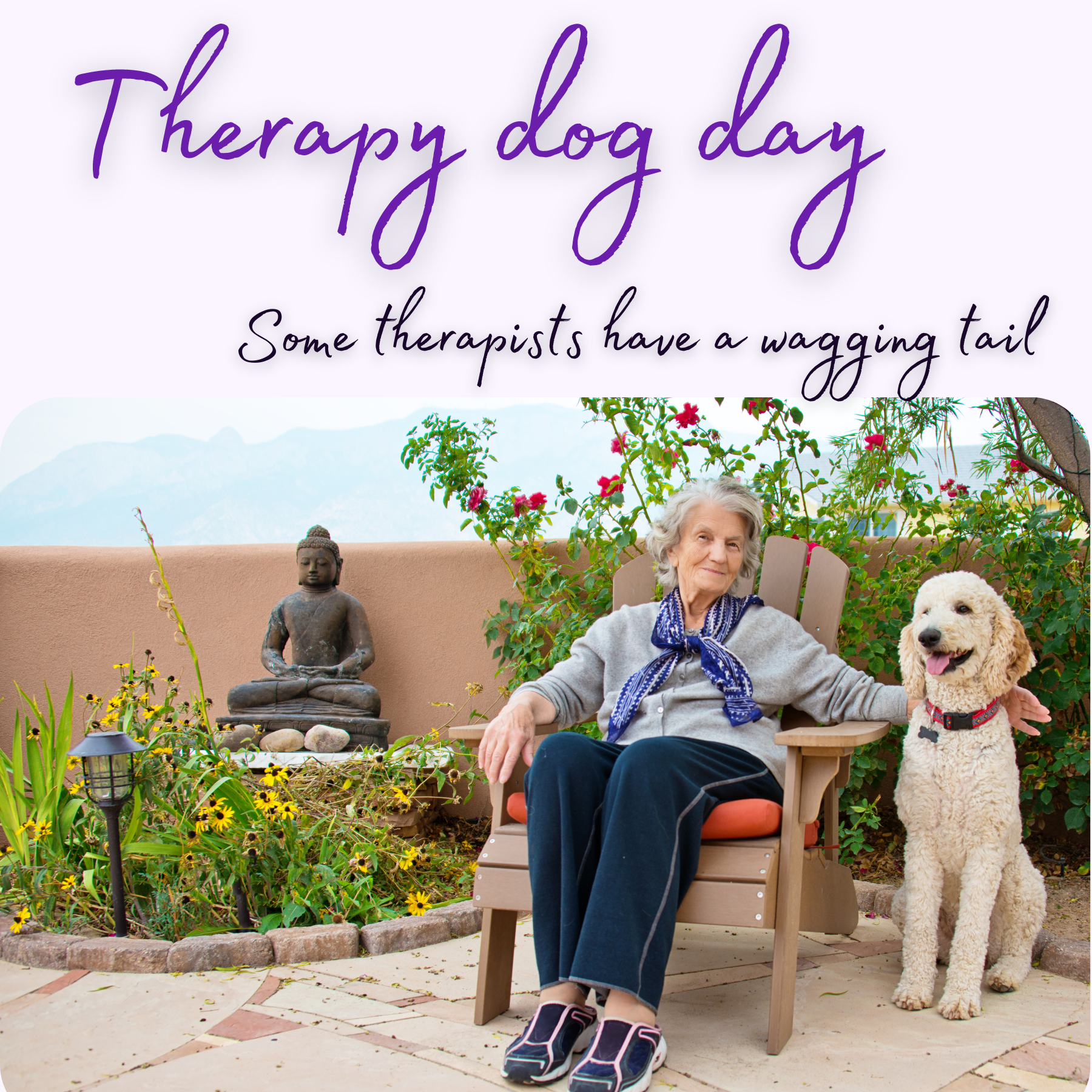 therapy dog day social graphic