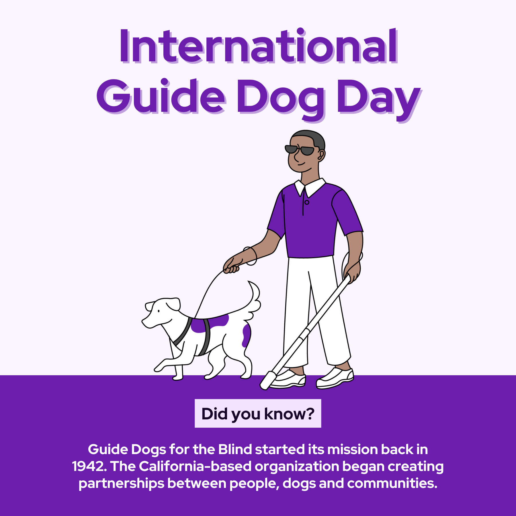 International guide dog day social graphic