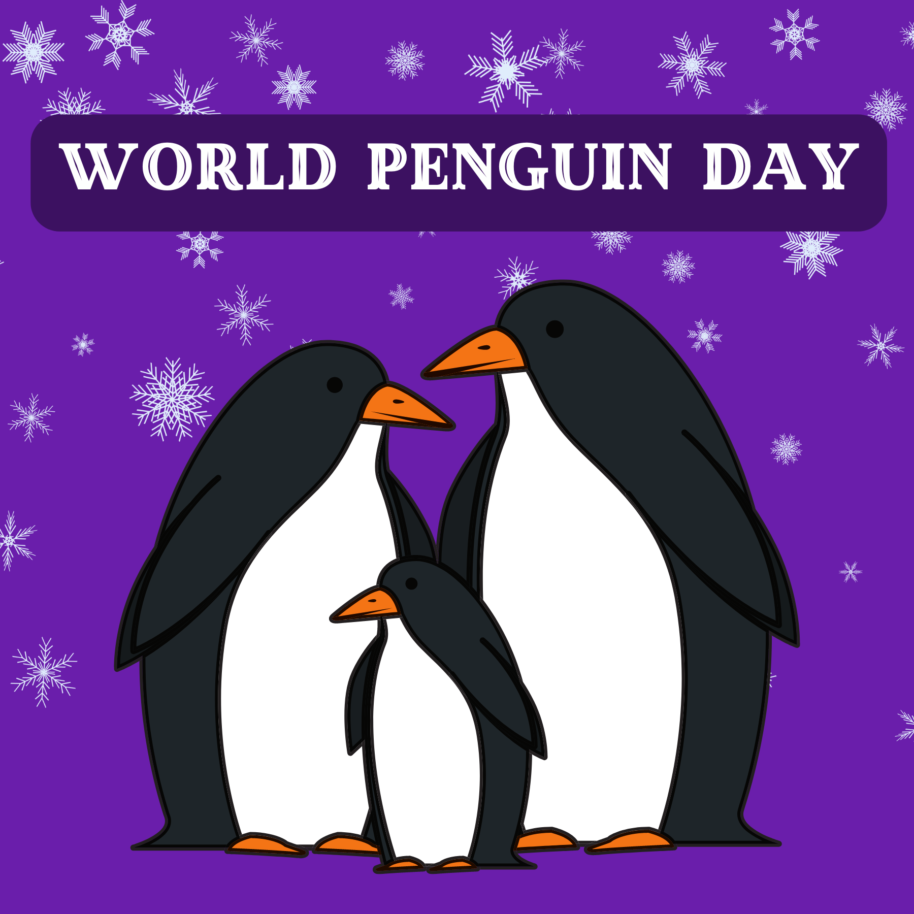 World Penguin Day social graphic