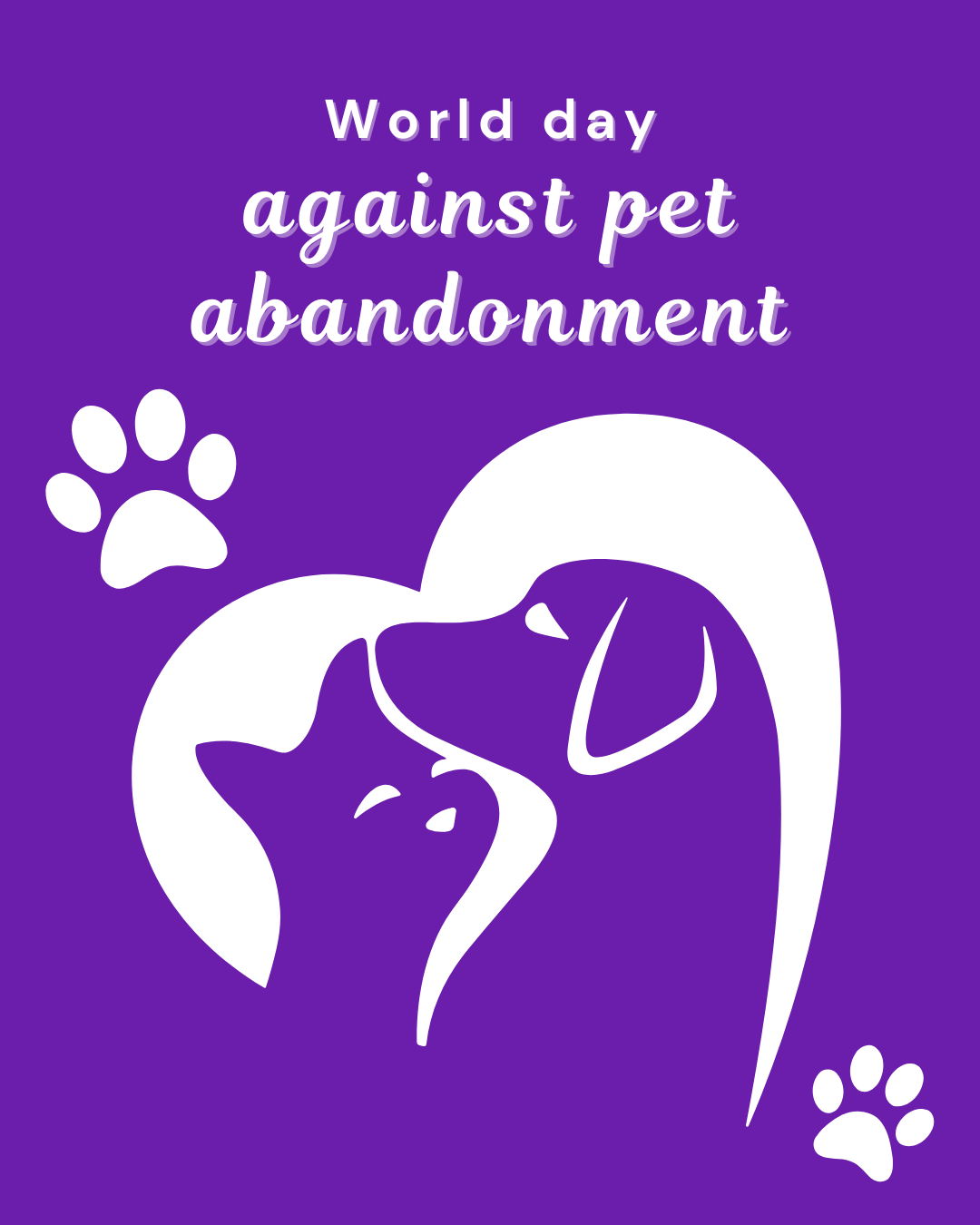 World day against pet abandonment social graphic 
