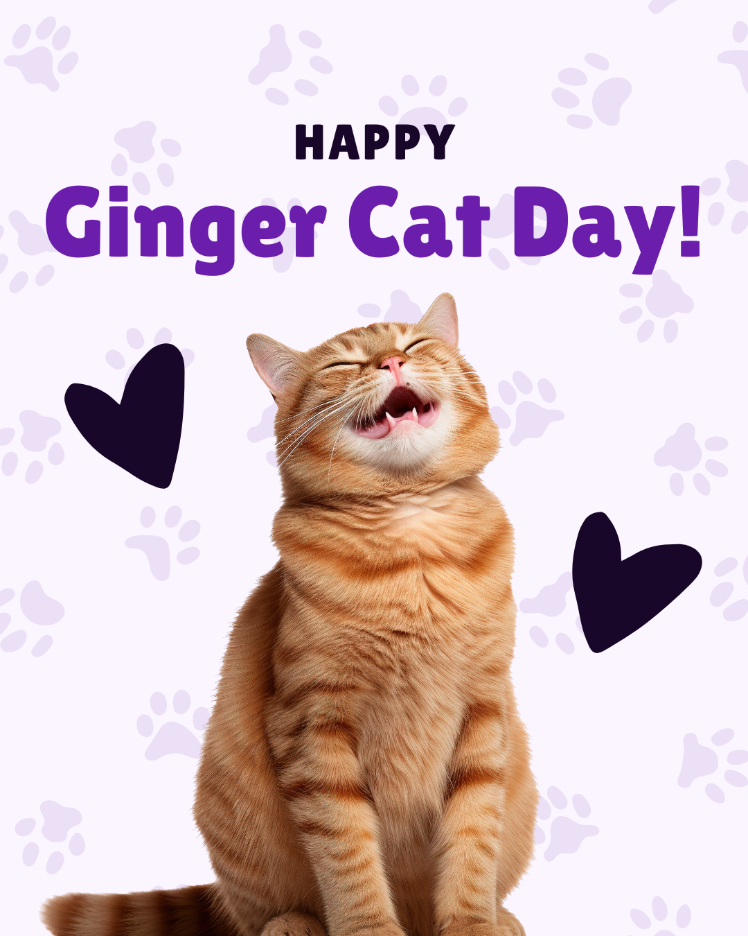 Ginger Cat Day Graphic