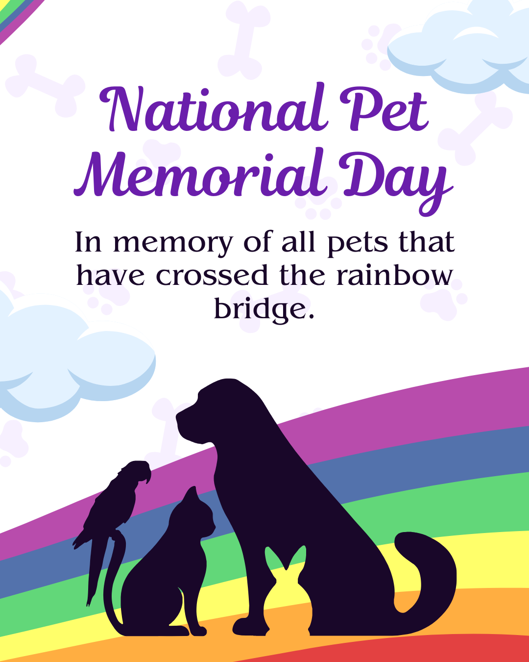 National Pet Memorial Day Social Graphic