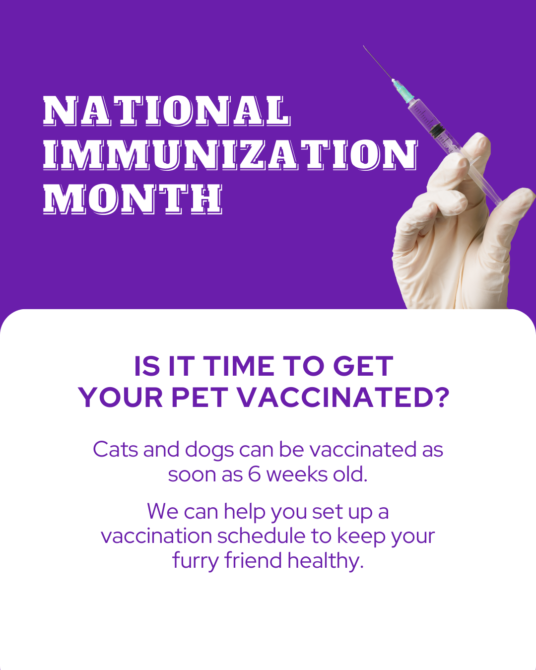National Immunization Month Social Graphic