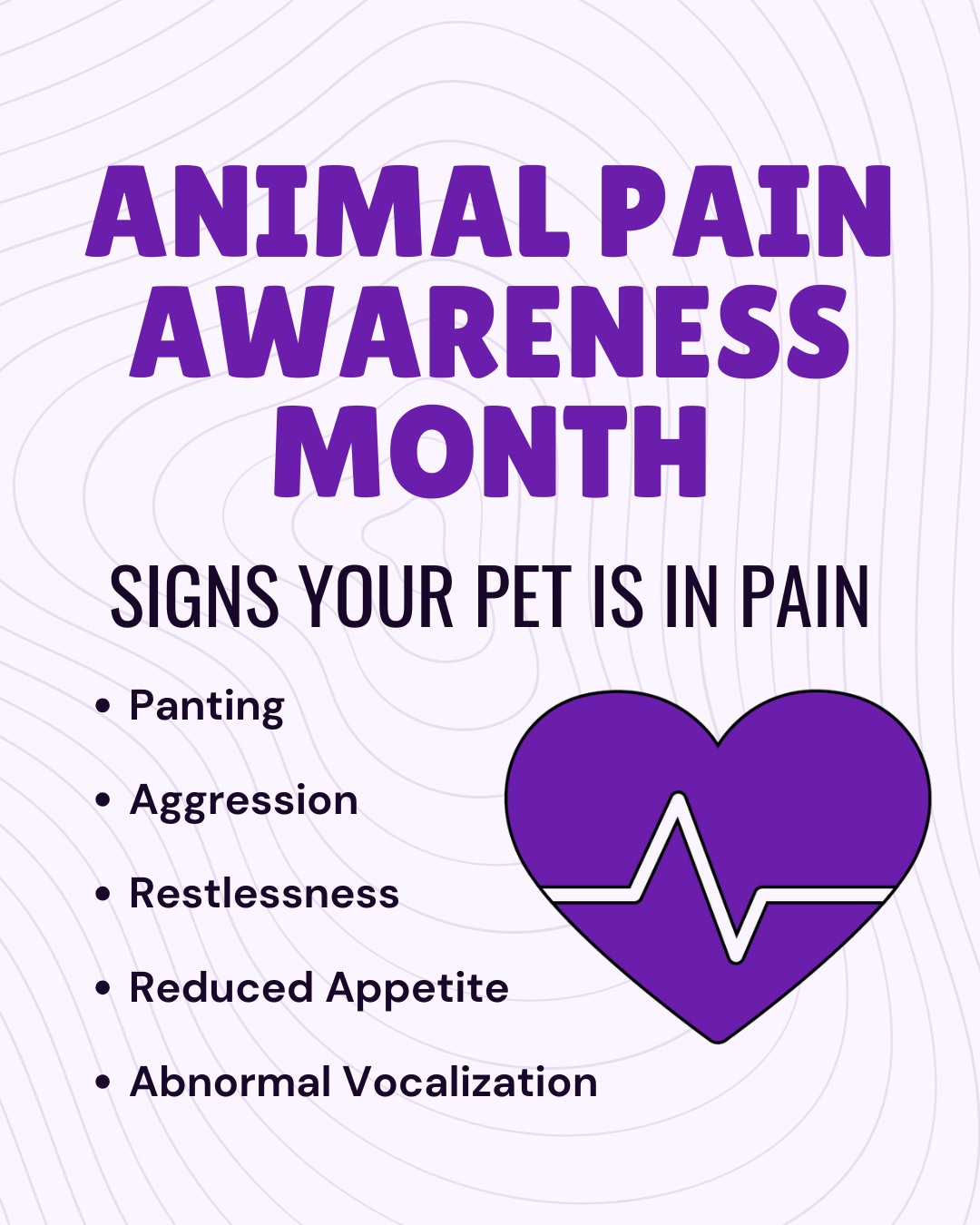 Animal Pain Awareness Month Social Graphic