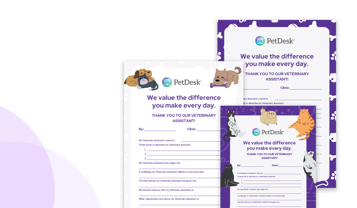 Veterinary assistant week appreciation cards
