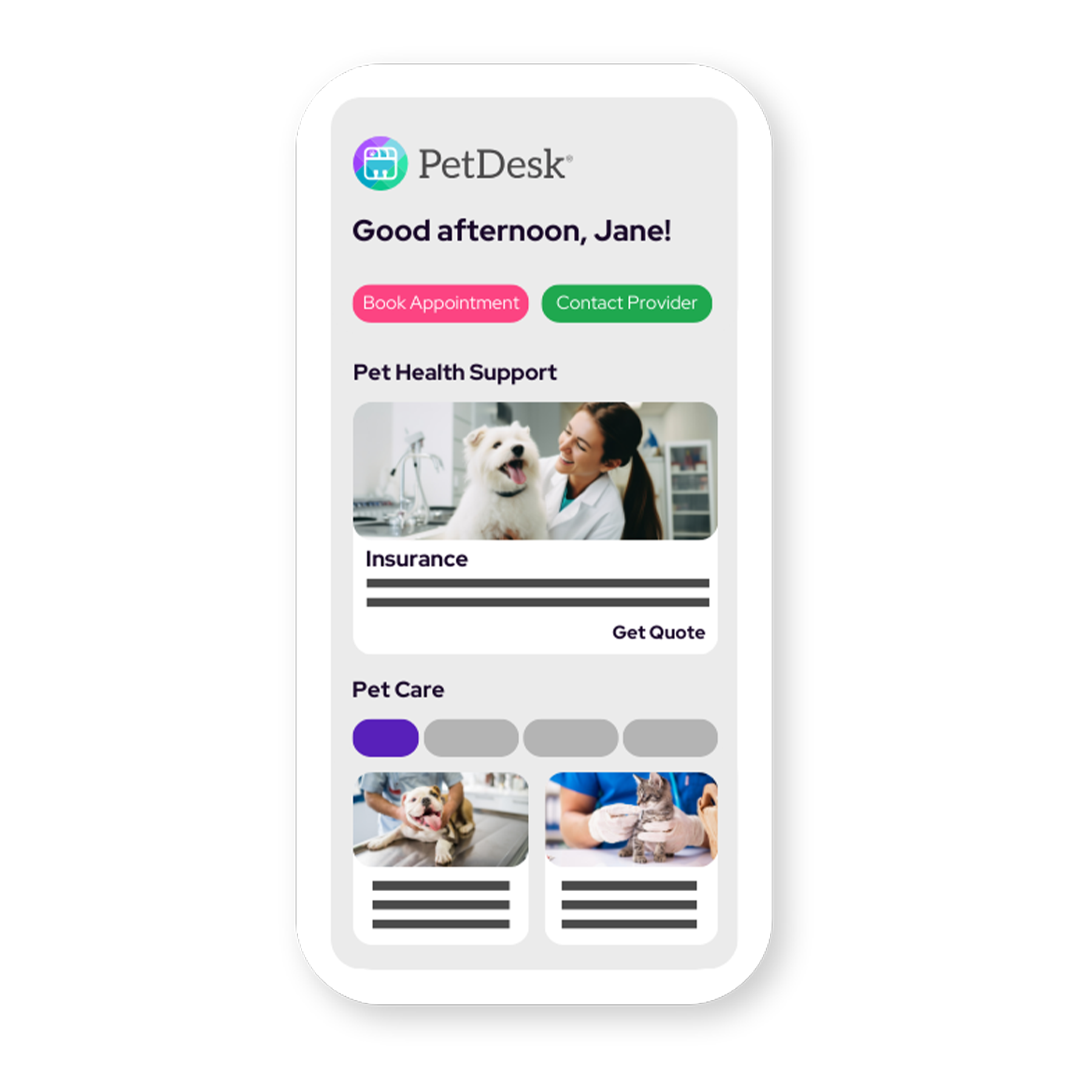 PetDesk Veterinary Mobile App