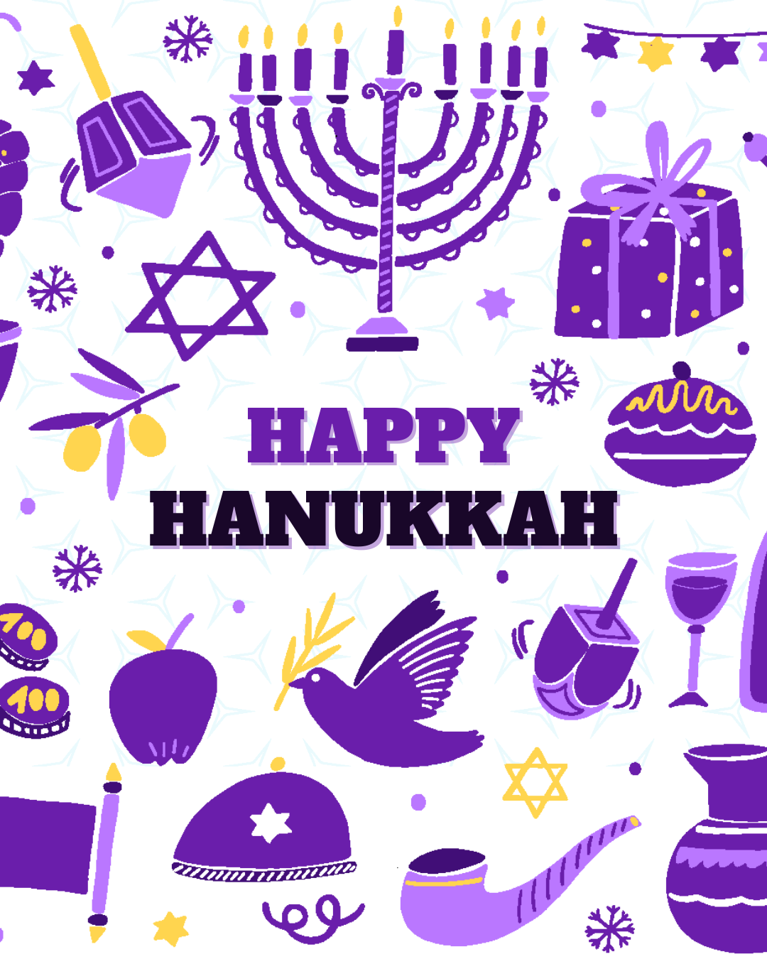 Happy Hanukkah Social Graphic