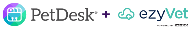 PetDesk and ezyVet logos